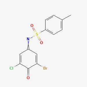 molecular formula C13H9BrClNO3S B6012400 N-(3-bromo-5-chloro-4-oxo-2,5-cyclohexadien-1-ylidene)-4-methylbenzenesulfonamide 