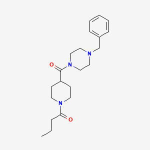 molecular formula C21H31N3O2 B6012408 1-benzyl-4-[(1-butyryl-4-piperidinyl)carbonyl]piperazine 
