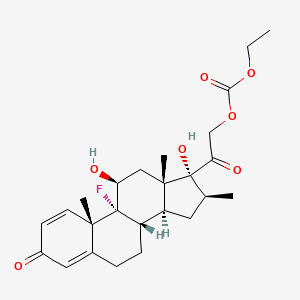 molecular formula C25H33FO7 B601243 Betamethasone 21-(ethyl carbonate) CAS No. 52619-05-3