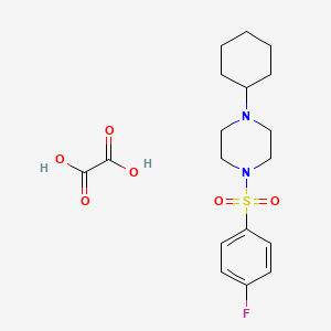 molecular formula C18H25FN2O6S B6012437 1-cyclohexyl-4-[(4-fluorophenyl)sulfonyl]piperazine oxalate 