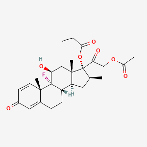 molecular formula C27H35FO7 B601244 倍他米松 21-乙酸酯 17-丙酸酯 CAS No. 5514-81-8