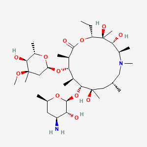 molecular formula C36H68N2O12 B601245 N',N'-Di(desmethyl)azithromycin CAS No. 612069-27-9