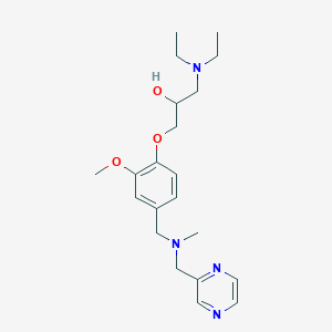 molecular formula C21H32N4O3 B6012458 1-(diethylamino)-3-(2-methoxy-4-{[methyl(2-pyrazinylmethyl)amino]methyl}phenoxy)-2-propanol 