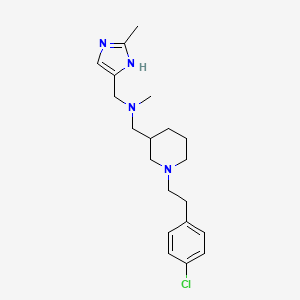 molecular formula C20H29ClN4 B6012495 ({1-[2-(4-chlorophenyl)ethyl]-3-piperidinyl}methyl)methyl[(2-methyl-1H-imidazol-4-yl)methyl]amine 