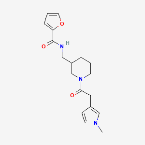molecular formula C18H23N3O3 B6012498 N-({1-[2-(1-methyl-1H-pyrrol-3-yl)acetyl]-3-piperidinyl}methyl)-2-furamide 