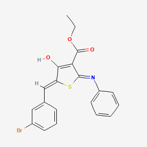 molecular formula C20H16BrNO3S B6012516 ethyl 2-anilino-5-(3-bromobenzylidene)-4-oxo-4,5-dihydro-3-thiophenecarboxylate 