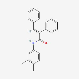 molecular formula C23H21NO B6012519 N-(3,4-dimethylphenyl)-2,3-diphenylacrylamide CAS No. 5942-02-9