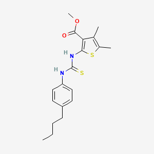 molecular formula C19H24N2O2S2 B6012532 methyl 2-({[(4-butylphenyl)amino]carbonothioyl}amino)-4,5-dimethyl-3-thiophenecarboxylate 