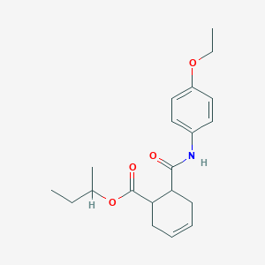 molecular formula C20H27NO4 B6012538 sec-butyl 6-{[(4-ethoxyphenyl)amino]carbonyl}-3-cyclohexene-1-carboxylate 