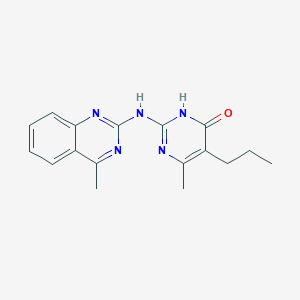 molecular formula C17H19N5O B6012590 6-methyl-2-[(4-methyl-2-quinazolinyl)amino]-5-propyl-4(1H)-pyrimidinone 