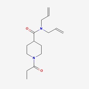 molecular formula C15H24N2O2 B6012596 N,N-diallyl-1-propionyl-4-piperidinecarboxamide 
