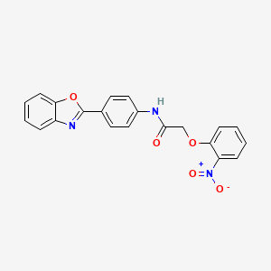 molecular formula C21H15N3O5 B6012615 N-[4-(1,3-benzoxazol-2-yl)phenyl]-2-(2-nitrophenoxy)acetamide 