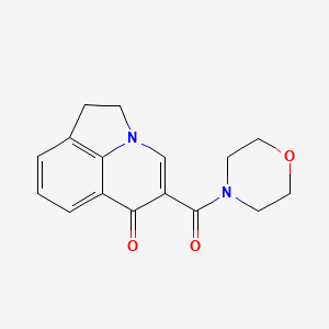 molecular formula C16H16N2O3 B6012621 5-(4-morpholinylcarbonyl)-1,2-dihydro-6H-pyrrolo[3,2,1-ij]quinolin-6-one 