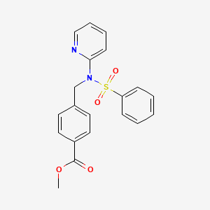 molecular formula C20H18N2O4S B6012628 methyl 4-{[(phenylsulfonyl)(2-pyridinyl)amino]methyl}benzoate CAS No. 331750-23-3