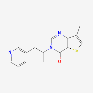 molecular formula C15H15N3OS B6012645 7-methyl-3-(1-methyl-2-pyridin-3-ylethyl)thieno[3,2-d]pyrimidin-4(3H)-one 