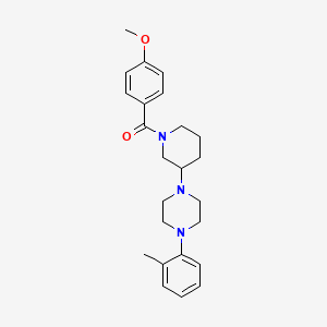 molecular formula C24H31N3O2 B6012659 1-[1-(4-methoxybenzoyl)-3-piperidinyl]-4-(2-methylphenyl)piperazine 