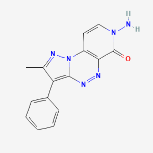 molecular formula C15H12N6O B6012672 7-amino-2-methyl-3-phenylpyrazolo[5,1-c]pyrido[4,3-e][1,2,4]triazin-6(7H)-one 