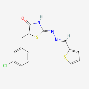 2-thiophenecarbaldehyde [5-(3-chlorobenzyl)-4-oxo-1,3-thiazolidin-2-ylidene]hydrazone