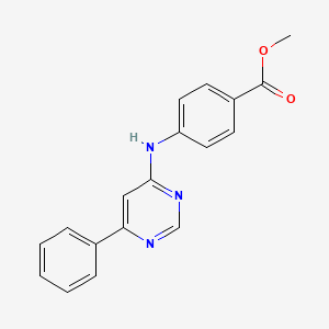 molecular formula C18H15N3O2 B6012704 methyl 4-[(6-phenylpyrimidin-4-yl)amino]benzoate 