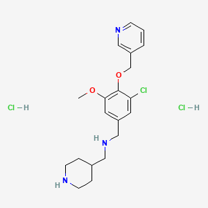 molecular formula C20H28Cl3N3O2 B6012713 [3-chloro-5-methoxy-4-(pyridin-3-ylmethoxy)benzyl](piperidin-4-ylmethyl)amine dihydrochloride 