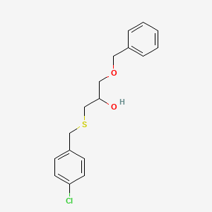 molecular formula C17H19ClO2S B6012740 1-(benzyloxy)-3-[(4-chlorobenzyl)thio]-2-propanol 
