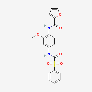 molecular formula C19H16N2O6S B6012748 N-(2-methoxy-4-{[(phenylsulfonyl)carbonyl]amino}phenyl)-2-furamide 