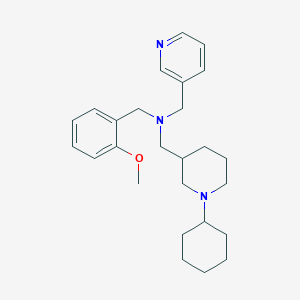 molecular formula C26H37N3O B6012752 1-(1-cyclohexyl-3-piperidinyl)-N-(2-methoxybenzyl)-N-(3-pyridinylmethyl)methanamine 