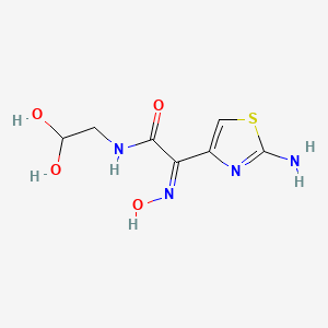 molecular formula C7H10N4O4S B601281 Thiazolylacetyl glycine oxime hydrate CAS No. 178422-40-7