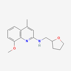 molecular formula C16H20N2O2 B6012833 8-methoxy-4-methyl-N-(tetrahydro-2-furanylmethyl)-2-quinolinamine 