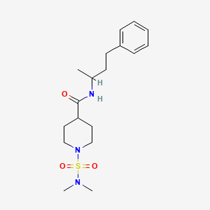 molecular formula C18H29N3O3S B6012839 1-[(dimethylamino)sulfonyl]-N-(1-methyl-3-phenylpropyl)-4-piperidinecarboxamide 