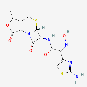 molecular formula C14H13N5O5S2 B601284 (2Z)-2-(2-氨基-1,3-噻唑-4-基)-2-羟基亚氨基-N-[(4R,5S)-9-甲基-3,11-二氧代-10-氧杂-6-噻-2-氮杂三环[6.3.0.02,5]十一-1(8)-烯-4-基]乙酰胺 CAS No. 946573-41-7