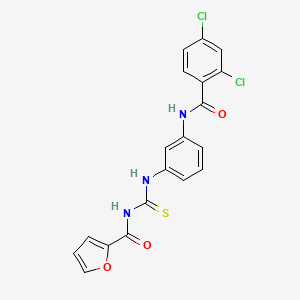 molecular formula C19H13Cl2N3O3S B6012847 N-[({3-[(2,4-dichlorobenzoyl)amino]phenyl}amino)carbonothioyl]-2-furamide 
