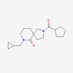 molecular formula C18H28N2O2 B6012859 2-(cyclopentylcarbonyl)-7-(cyclopropylmethyl)-2,7-diazaspiro[4.5]decan-6-one 