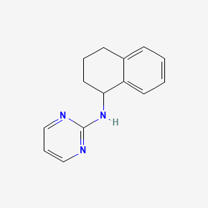 molecular formula C14H15N3 B6012868 N-(1,2,3,4-tetrahydro-1-naphthalenyl)-2-pyrimidinamine 