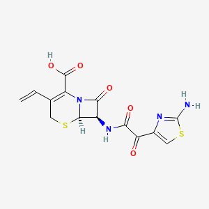 molecular formula C14H12N4O5S2 B601290 Cefdinir Glyoxalic Analog CAS No. 79350-14-4
