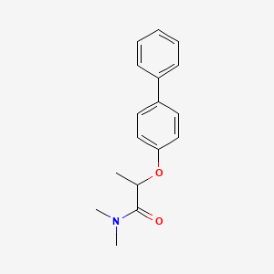 molecular formula C17H19NO2 B6012906 2-(4-biphenylyloxy)-N,N-dimethylpropanamide 