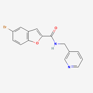 molecular formula C15H11BrN2O2 B6012912 5-bromo-N-(3-pyridinylmethyl)-1-benzofuran-2-carboxamide 