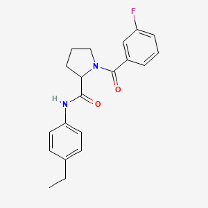 molecular formula C20H21FN2O2 B6012943 N-(4-ethylphenyl)-1-(3-fluorobenzoyl)prolinamide 