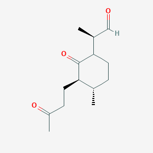 molecular formula C14H22O3 B601295 (2R)-2-[(3R,4S)-4-methyl-2-oxo-3-(3-oxobutyl)cyclohexyl]propanal CAS No. 1093625-96-7