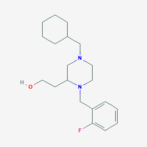 molecular formula C20H31FN2O B6012964 2-[4-(cyclohexylmethyl)-1-(2-fluorobenzyl)-2-piperazinyl]ethanol 
