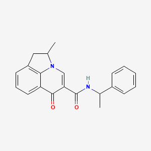 molecular formula C21H20N2O2 B6013056 2-methyl-6-oxo-N-(1-phenylethyl)-1,2-dihydro-6H-pyrrolo[3,2,1-ij]quinoline-5-carboxamide 