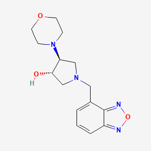 molecular formula C15H20N4O3 B6013064 (3S*,4S*)-1-(2,1,3-benzoxadiazol-4-ylmethyl)-4-(4-morpholinyl)-3-pyrrolidinol 