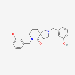 molecular formula C23H28N2O3 B6013079 2-(3-hydroxybenzyl)-7-(3-methoxybenzyl)-2,7-diazaspiro[4.5]decan-6-one 
