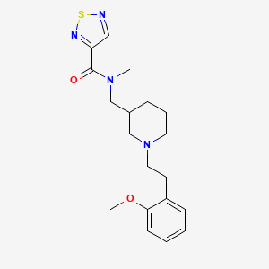 molecular formula C19H26N4O2S B6013105 N-({1-[2-(2-methoxyphenyl)ethyl]-3-piperidinyl}methyl)-N-methyl-1,2,5-thiadiazole-3-carboxamide 