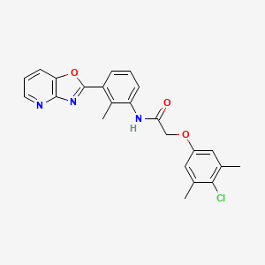 2-(4-chloro-3,5-dimethylphenoxy)-N-(2-methyl-3-[1,3]oxazolo[4,5-b]pyridin-2-ylphenyl)acetamide