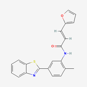 molecular formula C21H16N2O2S B6013133 N-[5-(1,3-benzothiazol-2-yl)-2-methylphenyl]-3-(2-furyl)acrylamide 