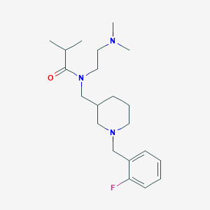 molecular formula C21H34FN3O B6013139 N-[2-(dimethylamino)ethyl]-N-{[1-(2-fluorobenzyl)-3-piperidinyl]methyl}-2-methylpropanamide 