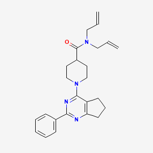 molecular formula C25H30N4O B6013172 N,N-diallyl-1-(2-phenyl-6,7-dihydro-5H-cyclopenta[d]pyrimidin-4-yl)-4-piperidinecarboxamide 
