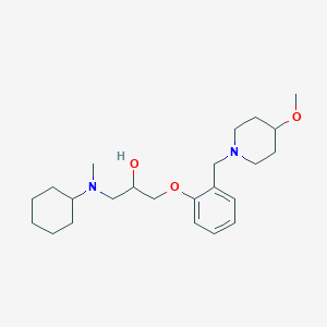 molecular formula C23H38N2O3 B6013178 1-[cyclohexyl(methyl)amino]-3-{2-[(4-methoxy-1-piperidinyl)methyl]phenoxy}-2-propanol 
