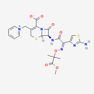 molecular formula C23H24N6O7S2 B601318 甲磺酸头孢他啶 CAS No. 1354396-23-8